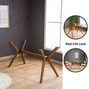 Rechteckiger Esstischfuß aus Massivholz mit 4 Beinen