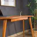 Kidney Shaped Desk with Drawer, Handcrafted Birch Plywood Home Office Desk 8