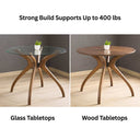 Solid Wood Round Dining Curvella Table Base 4-Legs