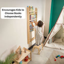wall mounted Montessori bookshelf, kids floating bookshelf 7