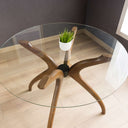 Solid Wood Round Dining Curvella Table Base 4-Legs