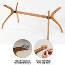 Solid Wood Rectangle Dining Curvella Table Base 4-Legs